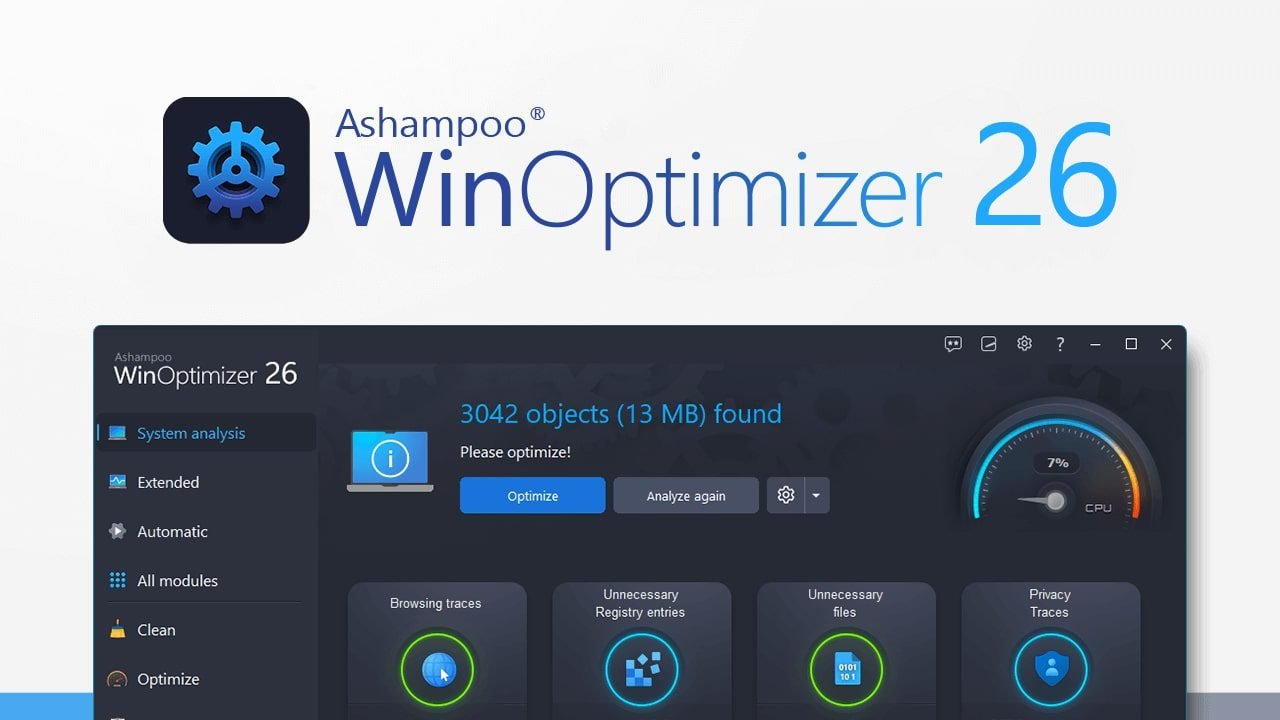 Ashampoo WinOptimizer Activated| v26.00.24 | Download for PC in Free 2024