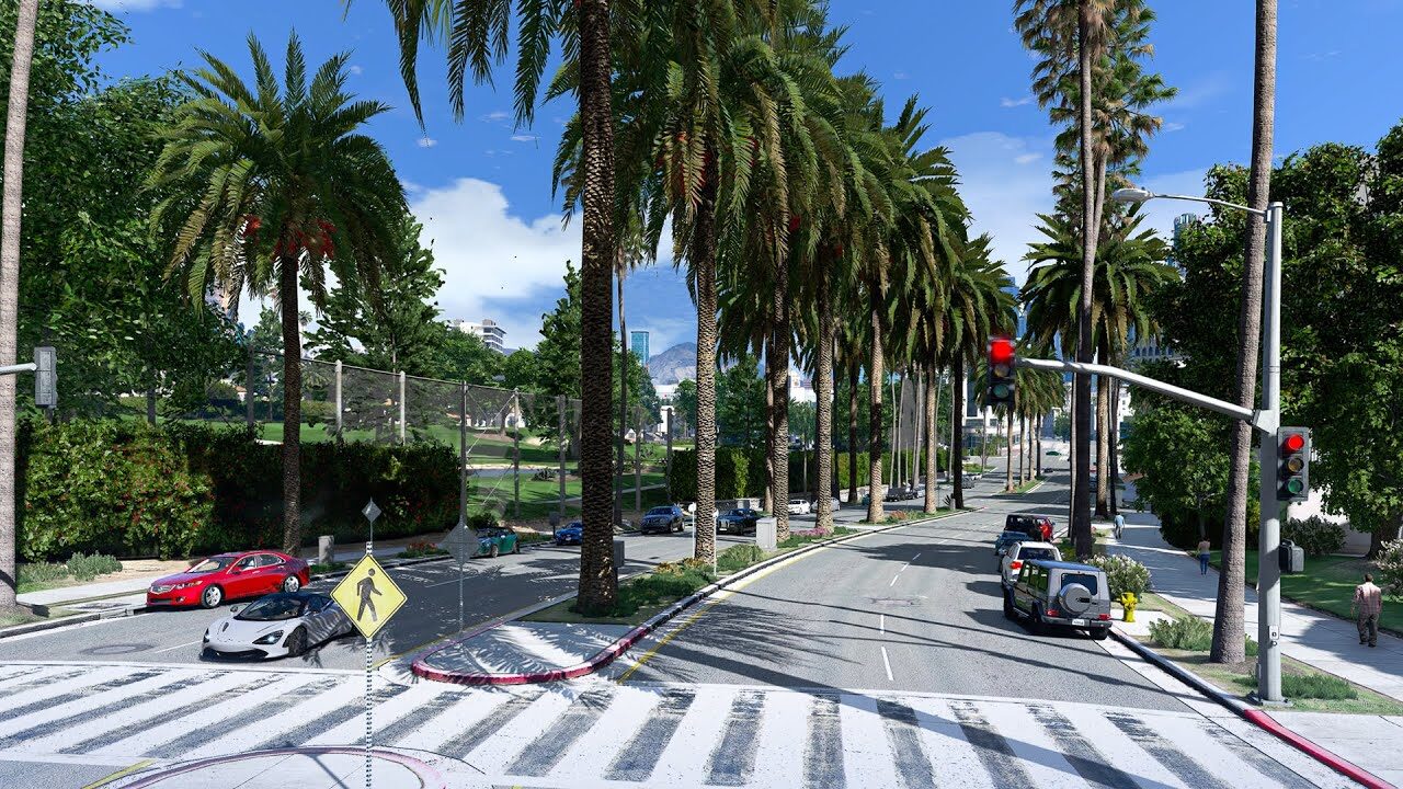 VDE LA Roads 2.0 Remastered GTA V Graphics Mod | Current Year